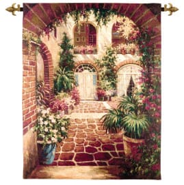 The Courtyard Loom Woven Tapestry - 132 x 105 cm (4'4" x 3'5") - Requires Rod Size 3 - Last Piece Remaining!