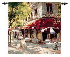 Corner Cafè II Loom Woven Tapestry - 132 x 134 cm (4'4" x 4'5") - Requires Rod Size 3