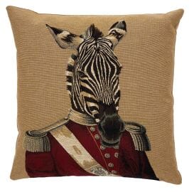 	Sergeant Zebra Tapestry Cushion - 46x46cm (18"x18")