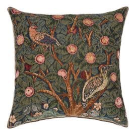 Woodpecker Fibre Filled Tapestry Cushion - 20x20cm  (8"x8")