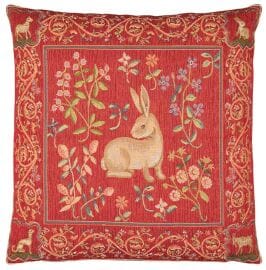 Medieval Rabbit Tapestry Cushion - 46x46cm (18"x18")