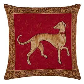 Cluny Greyhound Cushion with Feather Filler - 33x33cm (13"x13")