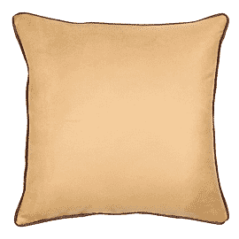 Caramel Woven Faux Suede Cushion - 42x42cm (17"x17")