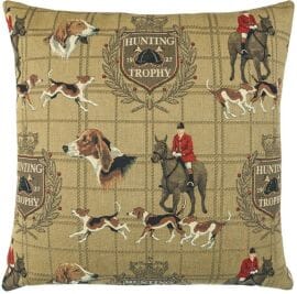 Hunting Trophy Tapestry Cushion - 46x46cm (18"x18")