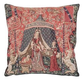 Lady & Unicorn Tent Tapestry Cushion - 46x46cm (18"x18")