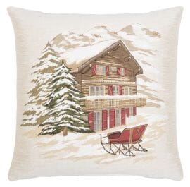 Winter Chalet Tapestry Cushion - 46x46cm (18"x18")