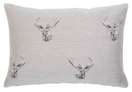 Highland Stags Country Linen Tapestry Cushion - 33x46cm (13"x18")