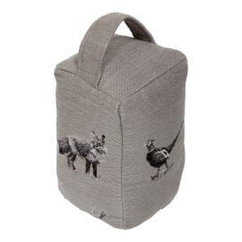 Fox & Pheasant Tapestry Doorstop
