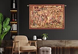 The Royal Tournament Loom Woven Tapestry - 142 cm x 204 cm (4'8 x 6'8") - Requires Rod Size 5