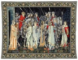 Arming and Departure Loom Woven Tapestry - 270 x 355 cm (8'10" x 11'8") Requires Concealed Wooden Batten