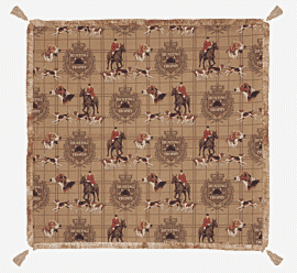Hunting Trophy Tapestry Throw - 92 x 92cm (36" x 36")
