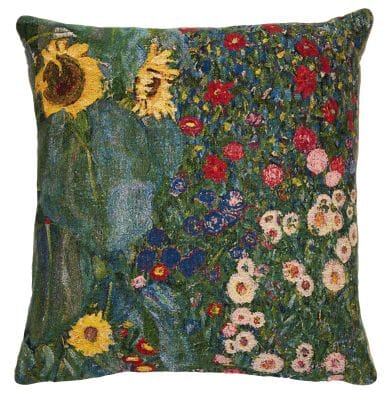 Klimt Flowers II Tapestry Cushion - 46x46cm (18"x18")