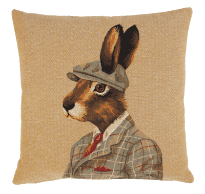 Mr Harry Hare Tapestry Cushion - 46x46cm (18"x18")