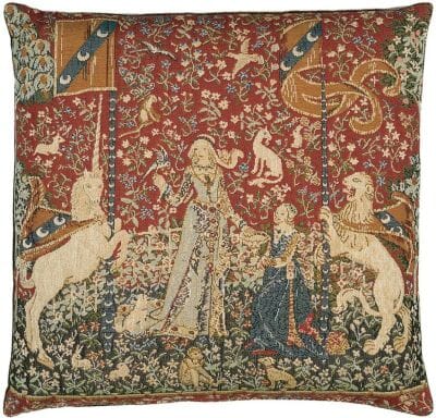Lady with Unicorn Taste Tapestry Cushion - 46x46cm (18"x18")