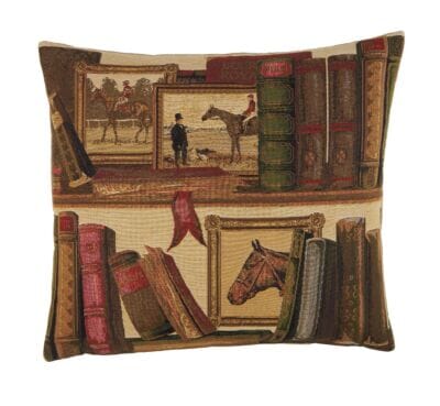 Equestrian Library Tapestry Cushion - 38x46cm (15"x18")