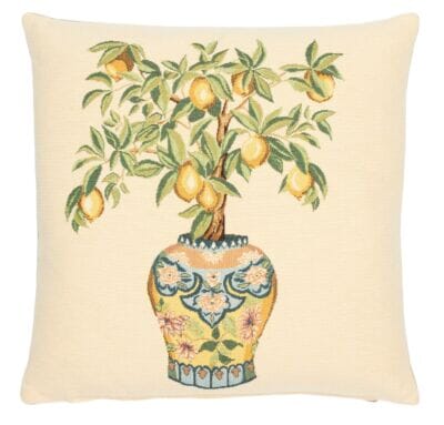 Lemon Tree Vase Tapestry Cushion - 46x46cm (18"x18")