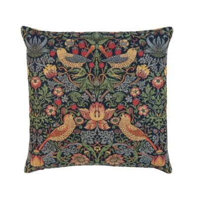 Strawberry Thief Blue Tapestry Cushion - 46x46cm (18"x18")