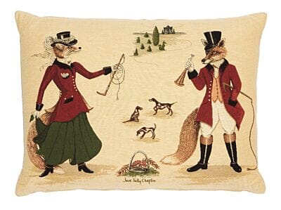 Freddie & Fenella Large Tapestry Cushion with Feather Filler - 46x60cm (18"x24")