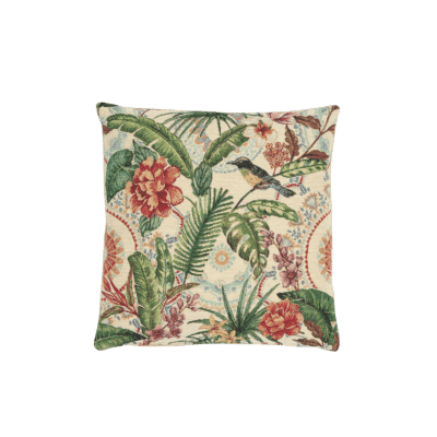 Exotic Jungle Bird Tapestry Cushion - 33x33cm (13"x13")