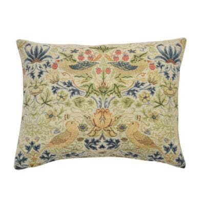 Strawberry Thief Natural Tapestry Cushion - 33x46cm (15"x18")