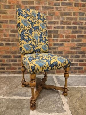 William & Mary Anemone Upholstered Sidechair - Last Piece Remaining!