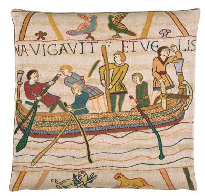 Bayeux Oarsmen Tapestry Cushion - 46x46cm (18"x18")