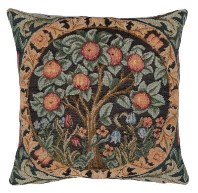 Orange Tree Cushion with Feather Filler - 33x33cm (13"x13")