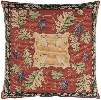 Oakleaves & Vine Tapestry Cushion - 46x46cm (18"x18")