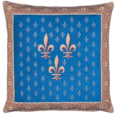 Royal Fleur de Lys Tapestry Cushion - 46x46cm (18"x18")