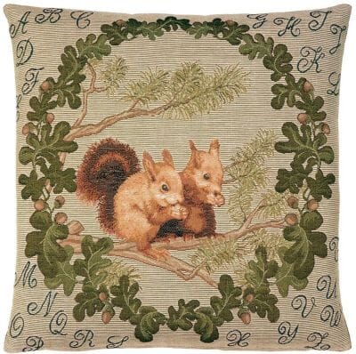 Alphabet Squirrels Tapestry Cushion - 46x46cm (18"x18")