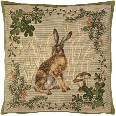 Hare Tapestry Cushion - 46x46cm (18"x18")
