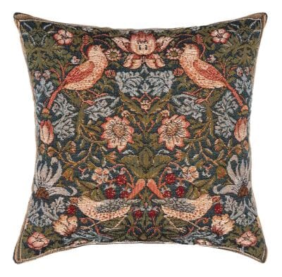 Strawberry Thief Fibre Filled Tapestry Cushion - 20x20cm  (8"x8")