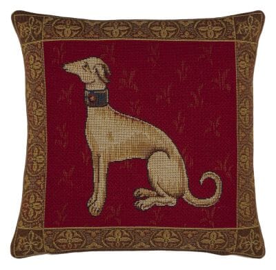 Cluny Greyhound Cushion with Feather Filler - 33x33cm (13"x13")