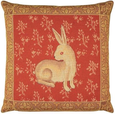 Cluny Rabbit Tapestry Cushion - 46x46cm (18"x18")