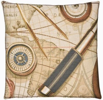 Nautical Tapestry Cushion - 46x46cm (18"x18")