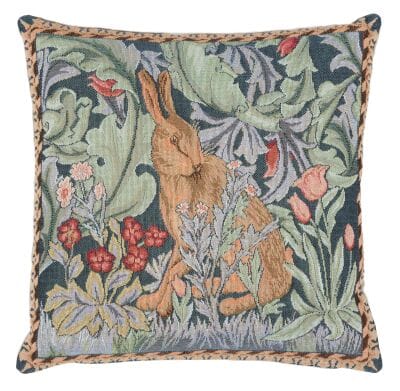 Morris Hare Right Cushion with Feather Filler - 33x33cm (13"x13")