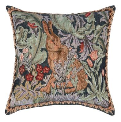 Morris Hare Right Fibre Filled Tapestry Cushion - 20x20cm  (8"x8")