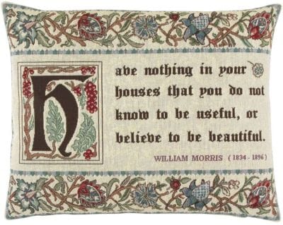 Morris Quote Tapestry Cushion - 38x48cm (15"x19")