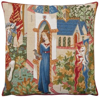 Lady of Camelot Tapestry Cushion - 46x46cm (18"x18") - Last pc remaining!