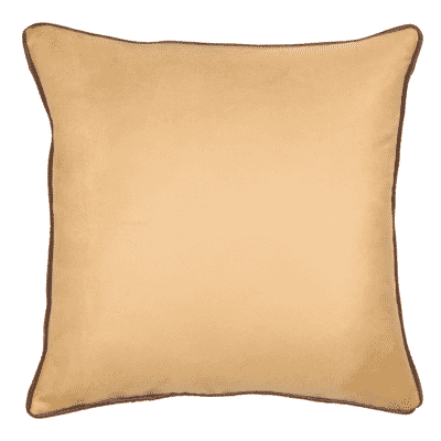 Caramel Woven Faux Suede Cushion - 42x42cm (17"x17")