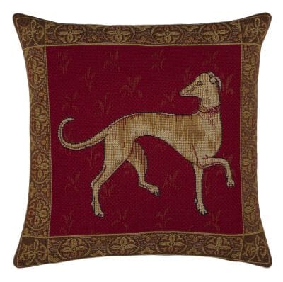 Cluny Whippet Cushion with Feather Filler - 33x33cm (13"x13")