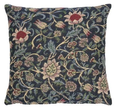 Evenlode Blue Cushion with Feather Filler - 33x33cm (13"x13")