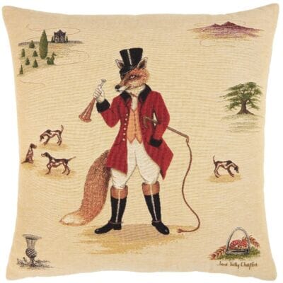 The Hon. Freddie Fox Large Tapestry Cushion with Feather Filler - 55x55cm (22"x22")