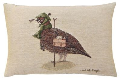 Henry Grouse the Stalker Cushion with Feather Filler - 33x46cm (13"x18")