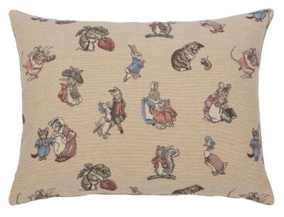 Peter Rabbit & Friends Cushion with Feather Filler - 33x46cm (13"x18")