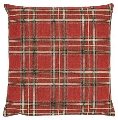 Red Tartan Tapestry Cushion - 46x46cm (18"x18")