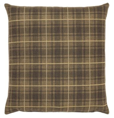 Brown Tartan Tapestry Cushion - 46x46cm (18"x18")