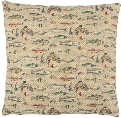 Fishes Tapestry Cushion - 46x46cm (18"x18")