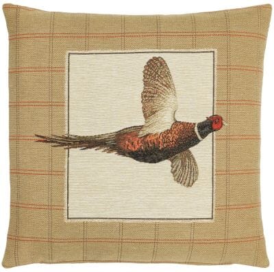 Pheasant in Flight Tapestry Cushion - 46x46cm (18"x18")