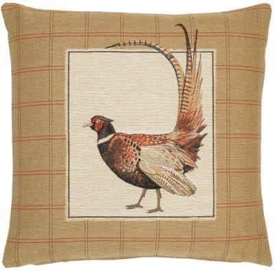 Fantail Pheasant Right Tapestry Cushion - 46x46cm (18"x18")